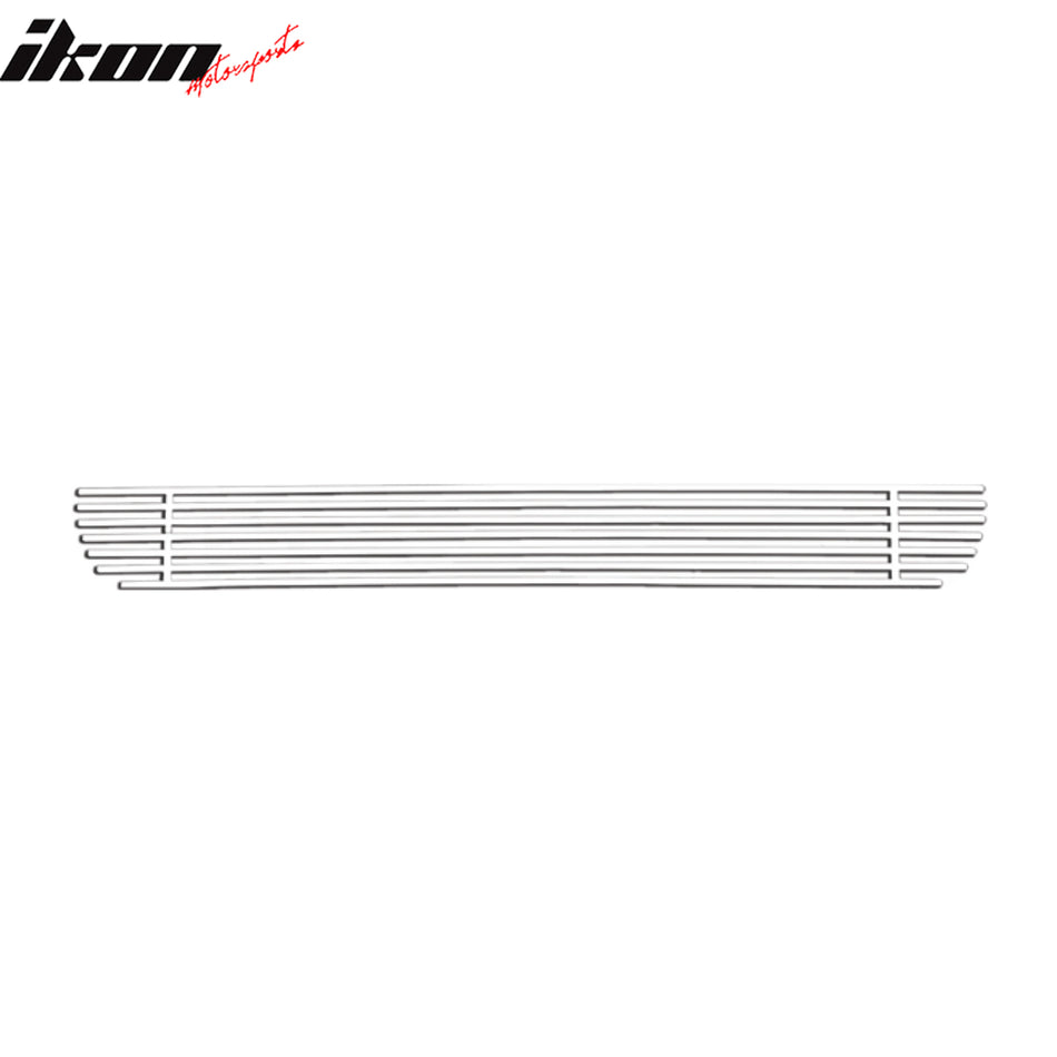 IKON MOTORSPORTS Front Bumper Lower Bottom Grille Insert, Compatible with 2004-2005 Ford F-150, Billet Style Chrome Stainless Steel Replacement Front Bumper Grill Assembly