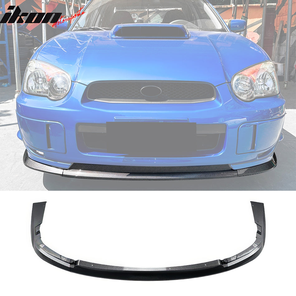 2004-2005 Subaru Impreza WRX STI Carbon Fiber Print Front Bumper Lip