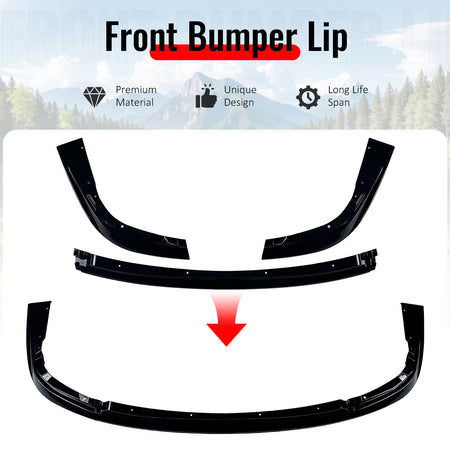 Fits 04-05 Subaru Impreza WRX STI Front Bumper Lip Chin Splitter PP Gloss Black