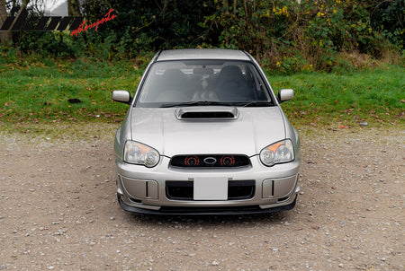 For 04-05 Subaru Impreza 4DR STI Style Front Bumper Upper Grille Gloss Black ABS