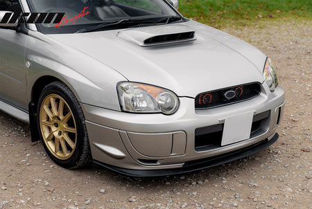 For 04-05 Subaru Impreza 4DR STI Style Front Bumper Upper Grille Gloss Black ABS