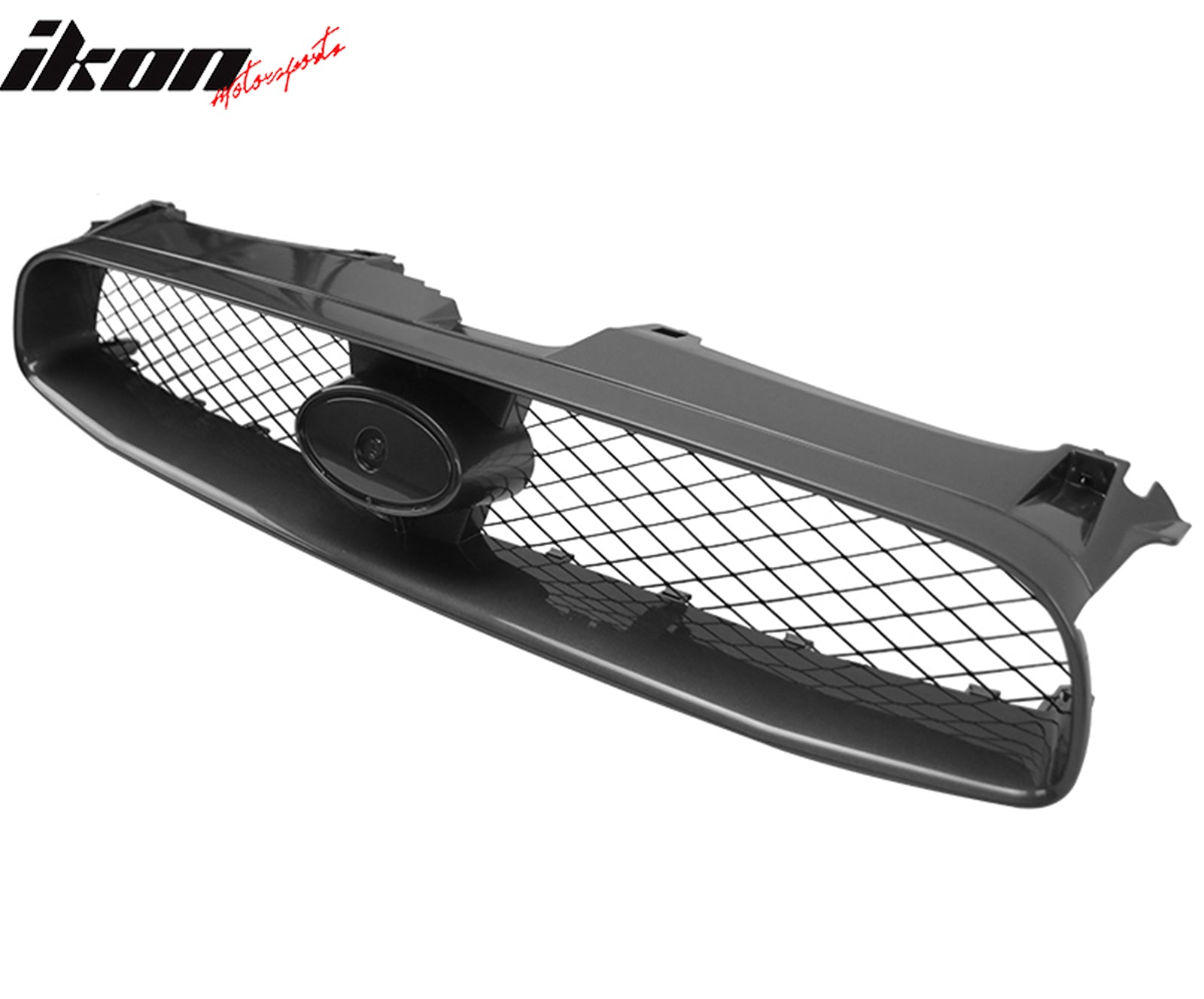 For 04-05 Subaru Impreza 4DR STI Style Front Bumper Upper Grille Gloss Black ABS