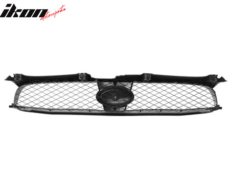 For 04-05 Subaru Impreza 4DR STI Style Front Bumper Upper Grille Gloss Black ABS
