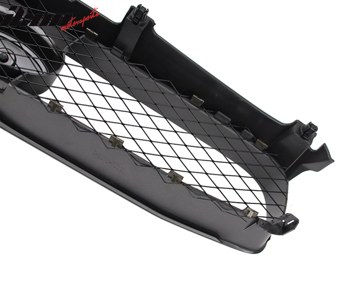 For 04-05 Subaru Impreza 4DR STI Style Front Bumper Upper Grille Gloss Black ABS
