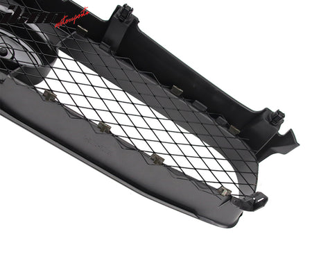 For 04-05 Subaru Impreza 4DR STI Style Front Bumper Upper Grille Gloss Black ABS