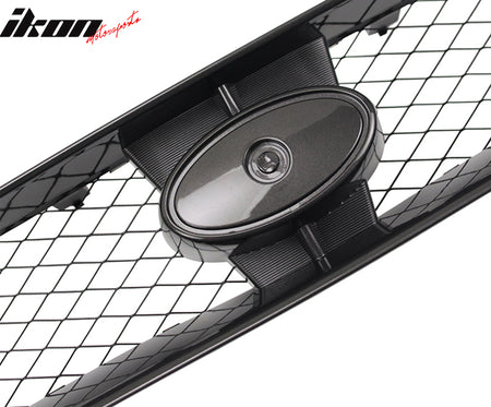 For 04-05 Subaru Impreza 4DR STI Style Front Bumper Upper Grille Gloss Black ABS