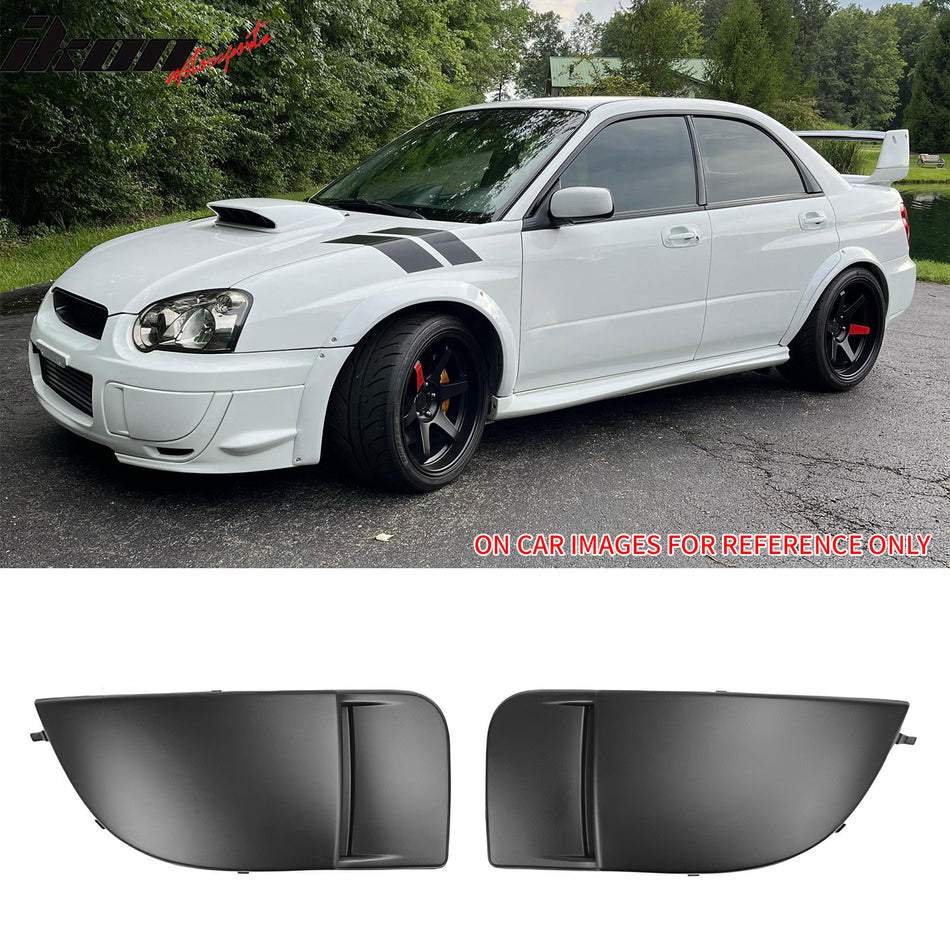 2004-2005 Subaru Impreza WRX 2PCS Matte Black Front Fog Light Cover PP