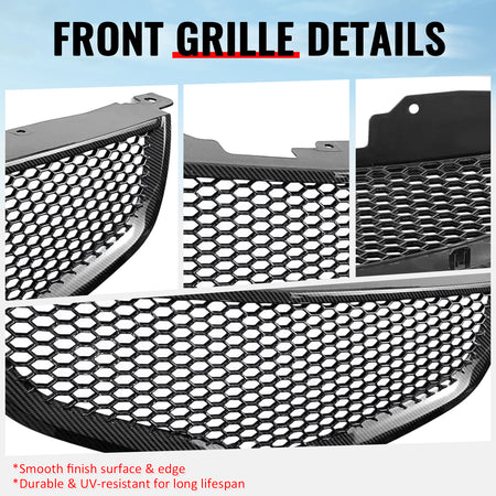 Fits 04-06 Acura TL Honeycomb Style Front Grille w/ Frame Carbon Fiber Print ABS