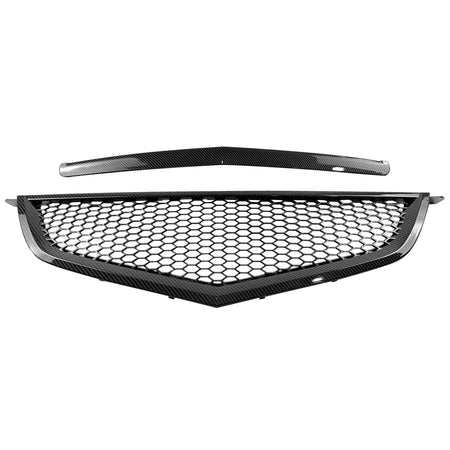 Fits 04-06 Acura TL Honeycomb Style Front Grille w/ Frame Carbon Fiber Print ABS