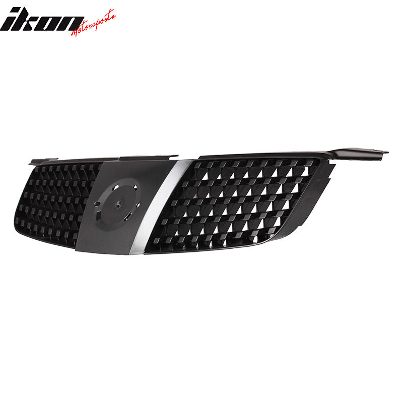 IKON MOTORSPORTS Front Upper Grille, Compatible with 2004-2006 Nissan Sentra Base & S Models, OE Style Black ABS Replacement Front Bumper Hood Grill