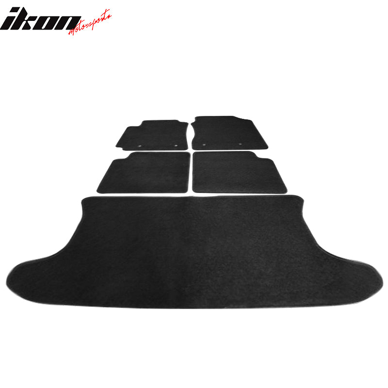 Floor Mats Compatible With 2004-2007 Scion xB, Nylon Black Front Rear Carpet by IKON MOTORSPORTS