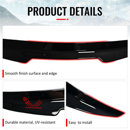 Fits 04-08 Acura TL Sedan 4DR Trunk Spoiler Gloss Black PSM Style Rear Wing ABS