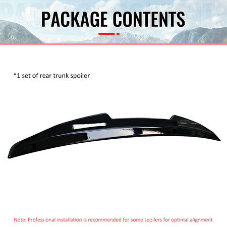 Fits 04-08 Acura TL Sedan 4DR Trunk Spoiler Gloss Black PSM Style Rear Wing ABS
