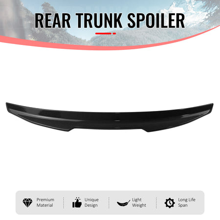 Fits 04-08 Acura TL 4DR Trunk Spoiler Carbon Fiber Print PSM Style Rear Wing ABS