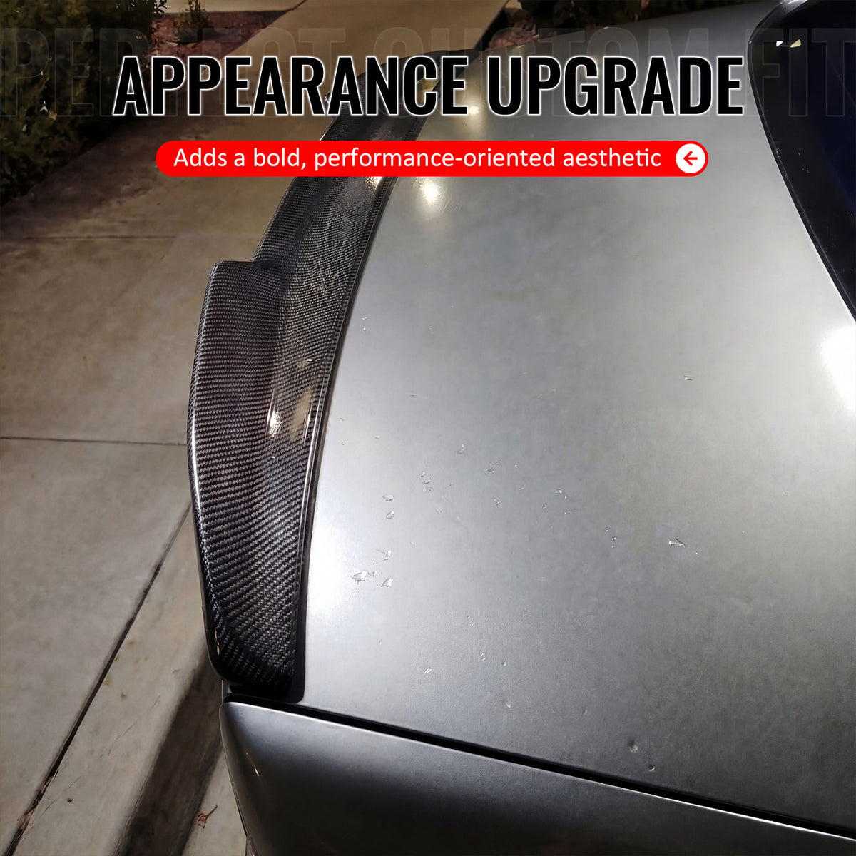 Fits 04-08 Acura TL 4DR Trunk Spoiler Carbon Fiber Print PSM Style Rear Wing ABS