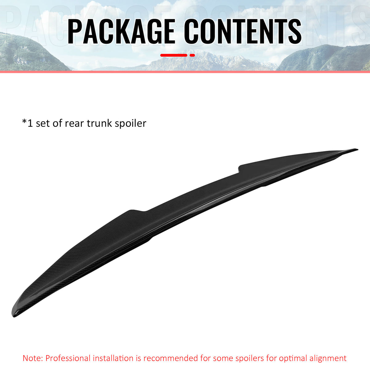 Fits 04-08 Acura TL 4DR Trunk Spoiler Carbon Fiber Print PSM Style Rear Wing ABS