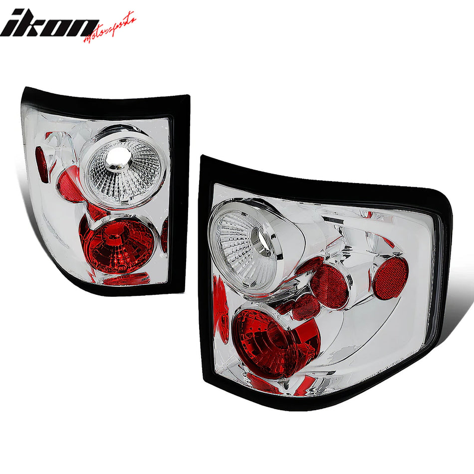 2004 - 2008 Ford F - 150 Flareside Chrome Altezza Style Tail Lights ABSIkon Motorsports