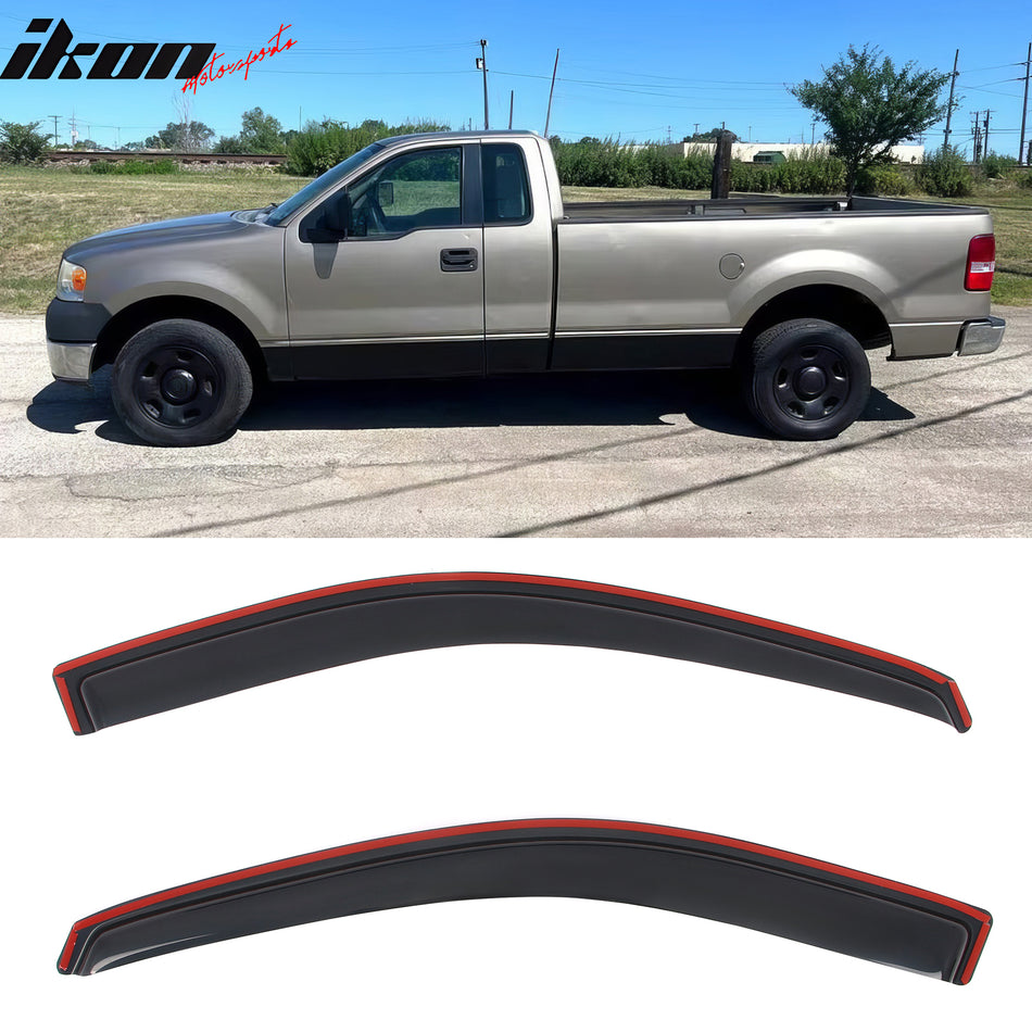 2004-2008 Ford F-150 Standard Cab 2PCS In-channel Window Visor Shade