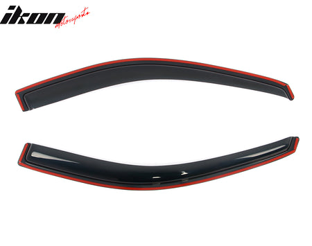 IKON MOTORSPORTS In Channel Window Visors Compatible with 2004-2008 Ford F-150 Standard Cab, Slim Style Acrylic Smoke Rain Guards, Side Window Wind Deflectors 2PCS