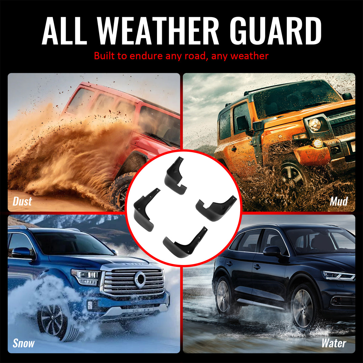 Fits 04-09 Lexus RX330 Front & Rear Fender Mud Flaps Wheel Arch Splash Guards PP