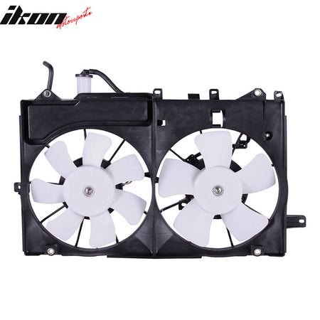 IKON MOTORSPORTS Radiator Cooling Fan Assembly Replacement for 2004-2009 Toyota Prius 1.5L, 16361-21040 TO3117100 Automotive Dual Engine Fans, Black