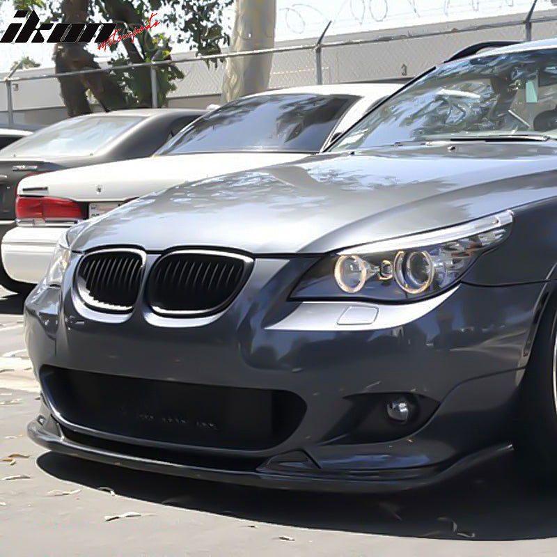 Fits 04-10 BMW E60 5 Series H Style Front Bumper Lip Spoiler PU