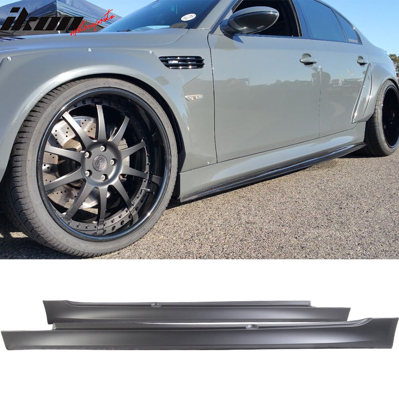 IKON MOTORSPORTS, Auto Part Side Skirts Compatible With 2004-2010