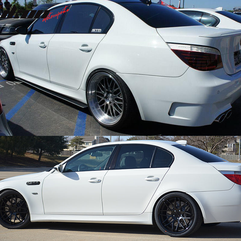 Fits 04-10 BMW E60 E61 5-Series M5 Style PP Side Skirts Panels