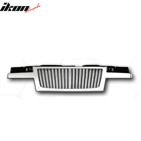Fits 04-12 Chevrolet Colorado ABS Front Bumper Grille Guard Cover Grill - Chrome