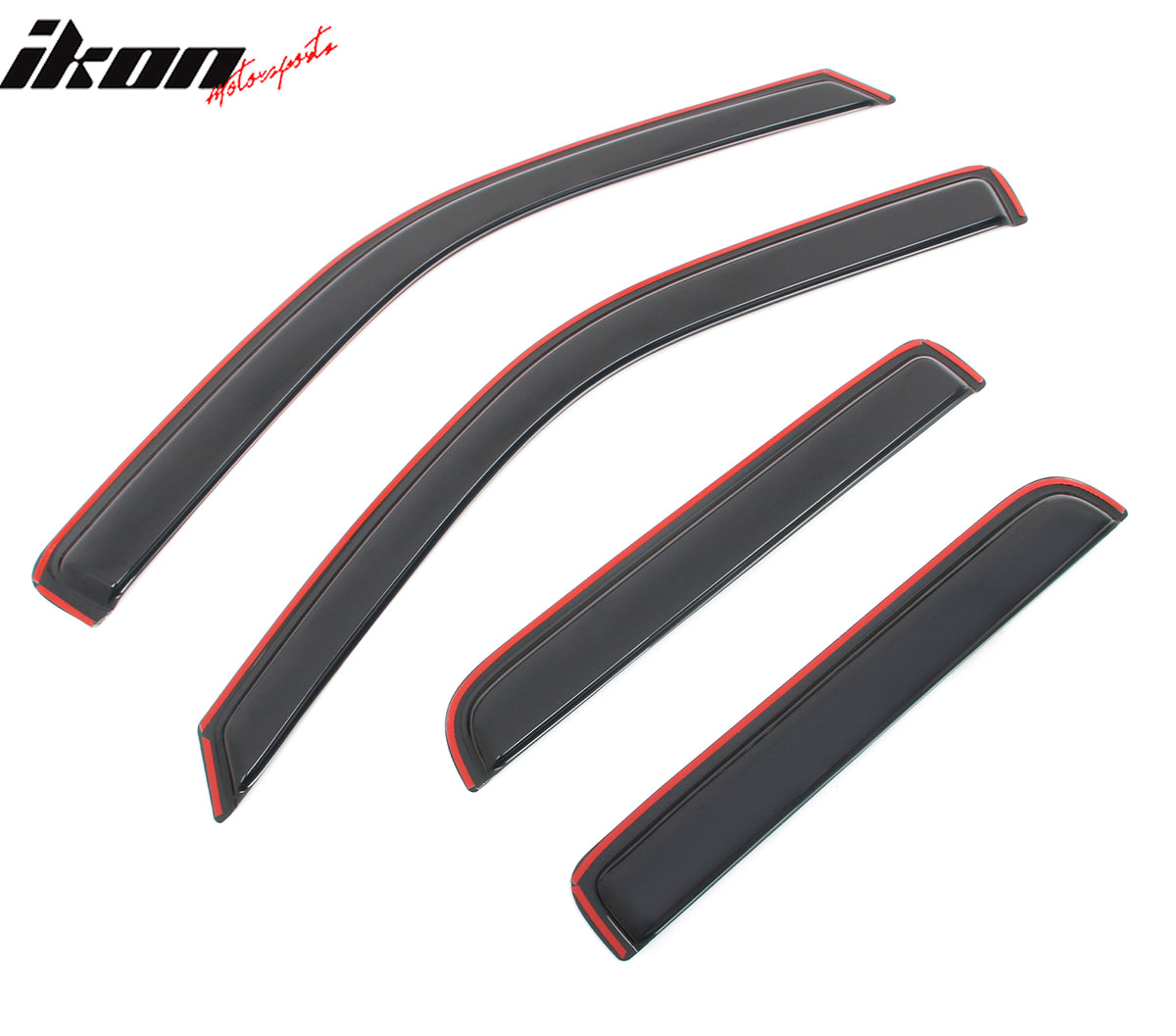 Fits 04-12 Chevy Colorado GMC Canyon Crew Cab Window Visors Deflector In-Channel