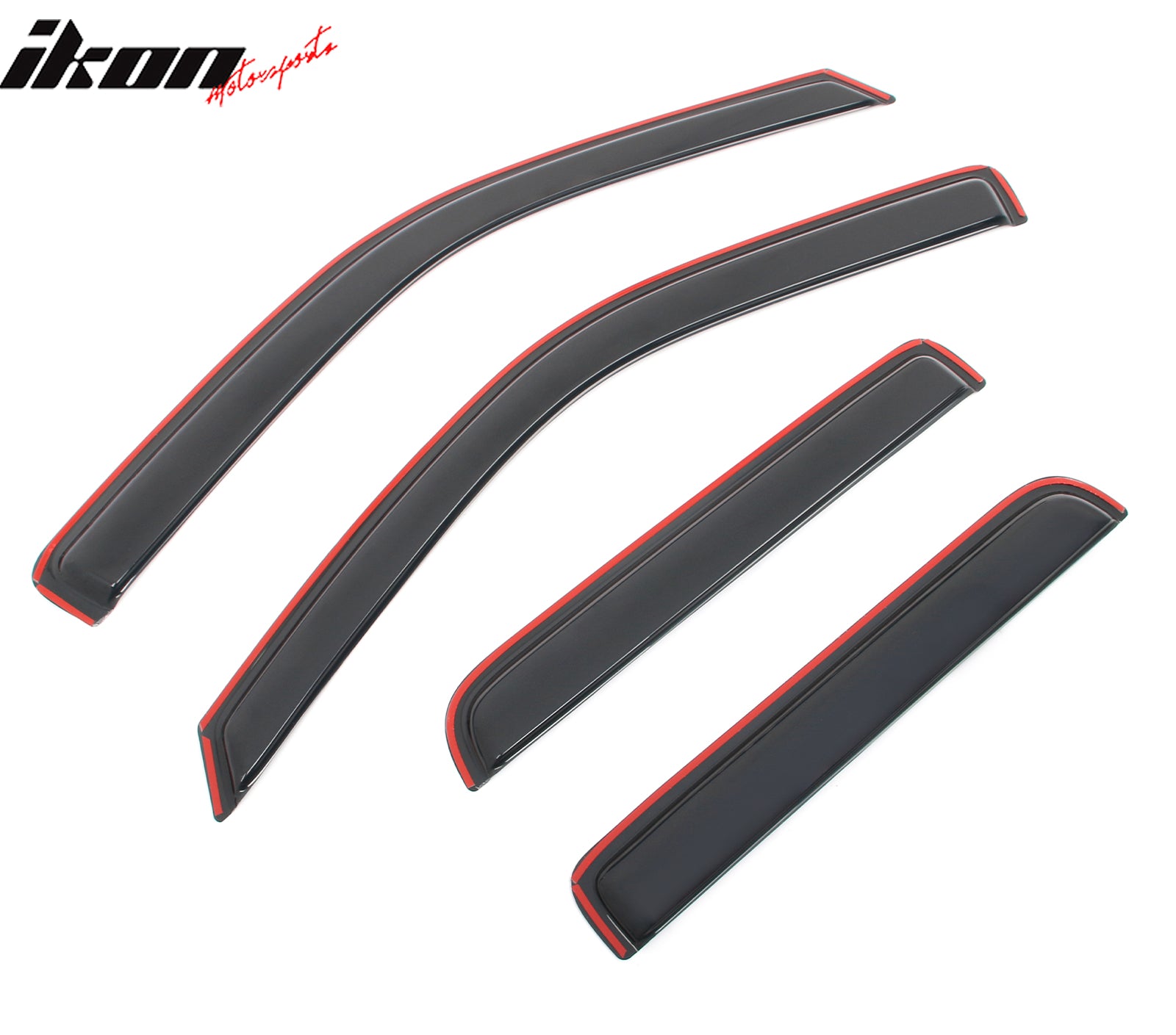 Fits 04-12 Chevy Colorado GMC Canyon Crew Cab Window Visors Deflector In-Channel