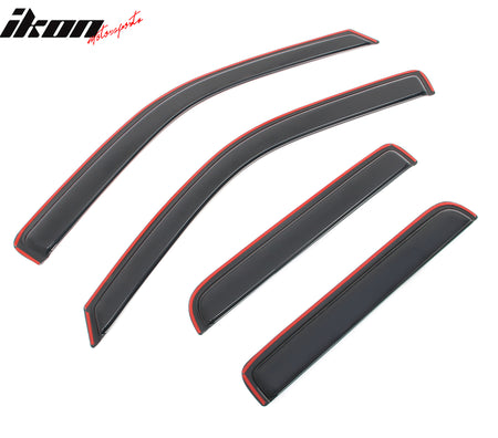 Fits 04-12 Chevy Colorado GMC Canyon Crew Cab Window Visors Deflector In-Channel