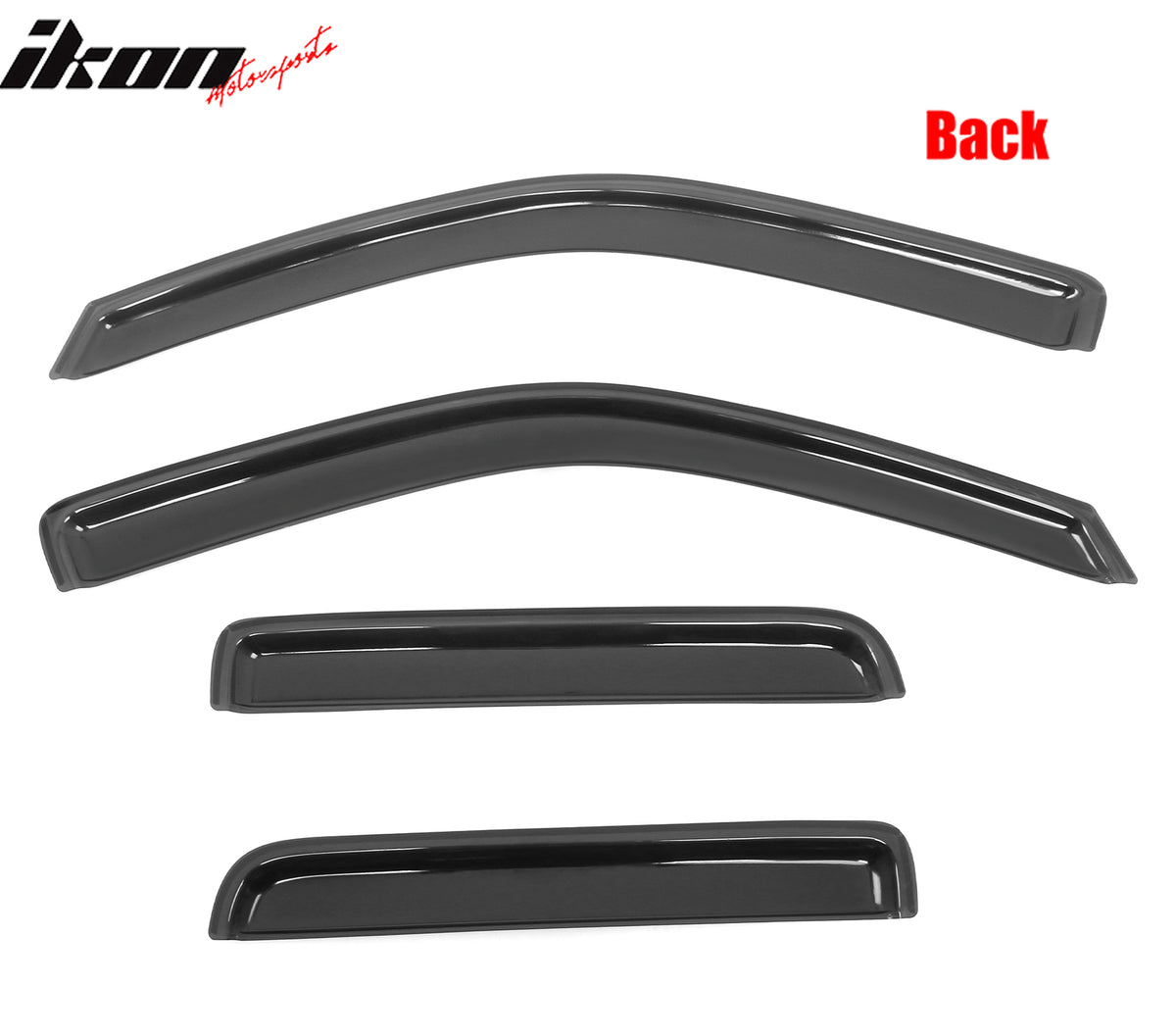 Fits 04-12 Chevy Colorado GMC Canyon Crew Cab Window Visors Deflector In-Channel