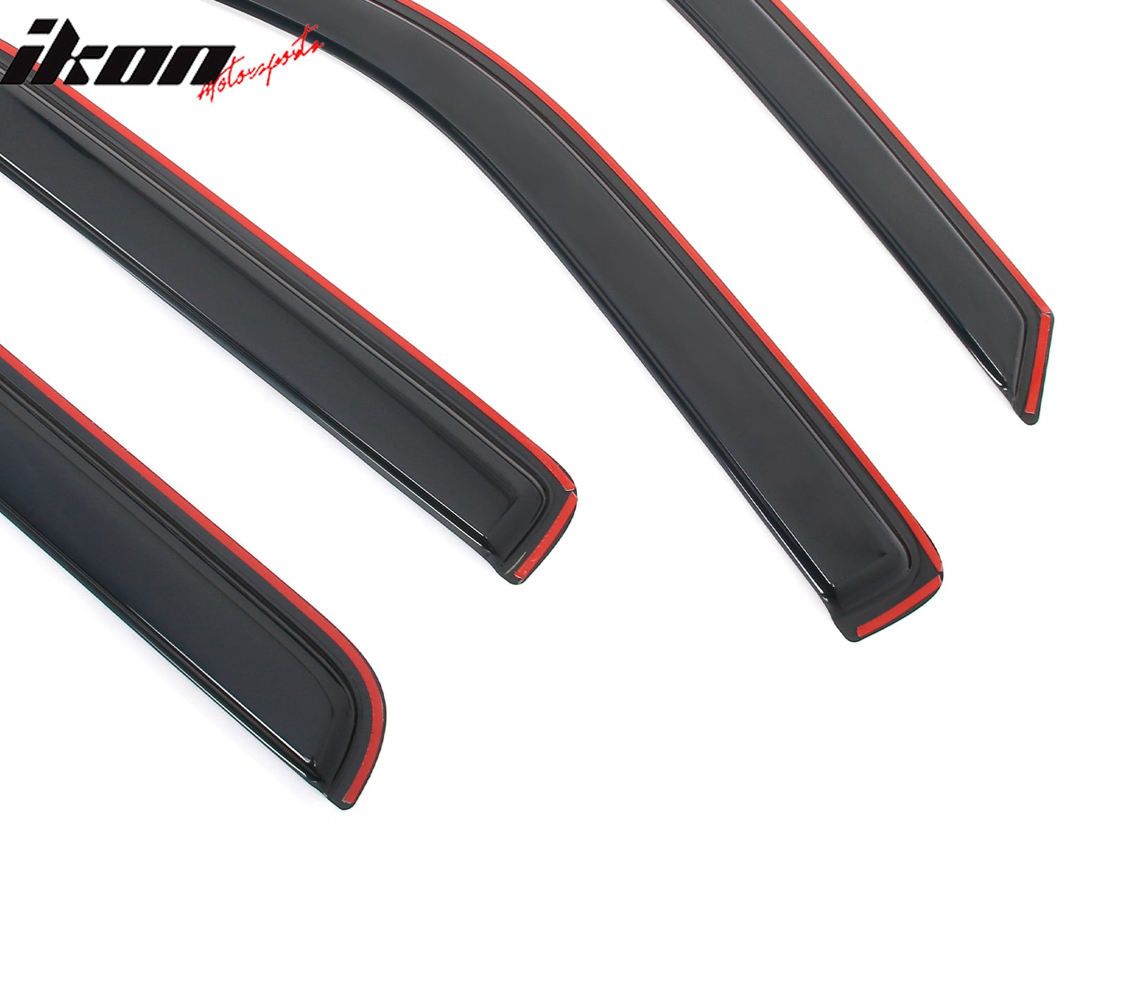 Fits 04-12 Chevy Colorado GMC Canyon Crew Cab Window Visors Deflector In-Channel