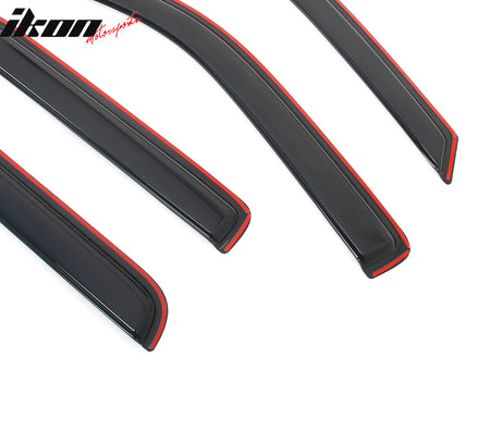 Fits 04-12 Chevy Colorado GMC Canyon Crew Cab Window Visors Deflector In-Channel