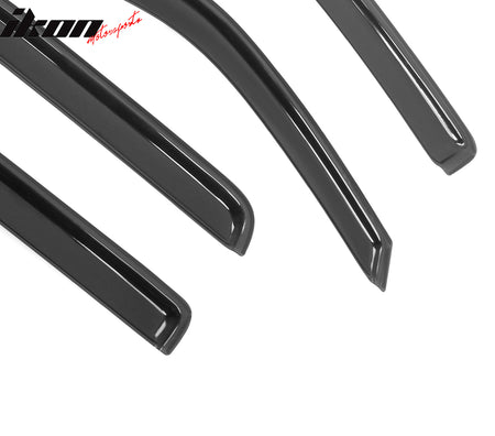 Fits 04-12 Chevy Colorado GMC Canyon Crew Cab Window Visors Deflector In-Channel