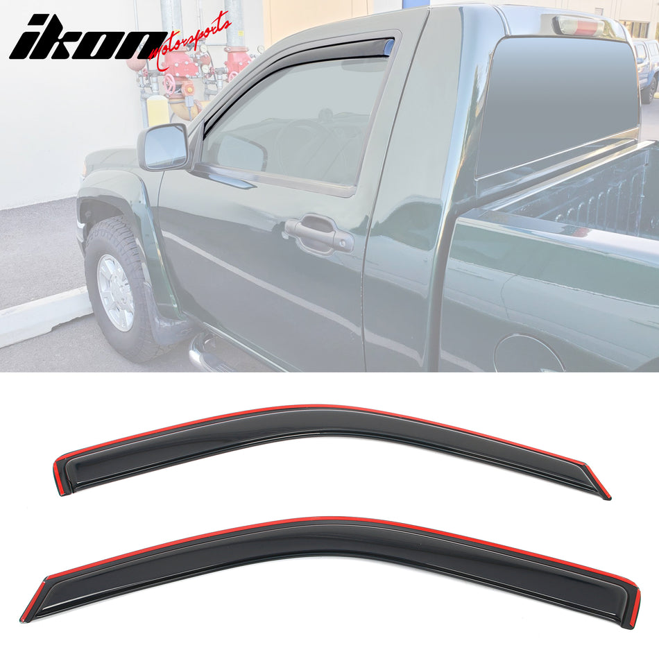 2004-2012 Chevy Colorado GMC Canyon Regular Cab Smoke Window Visors