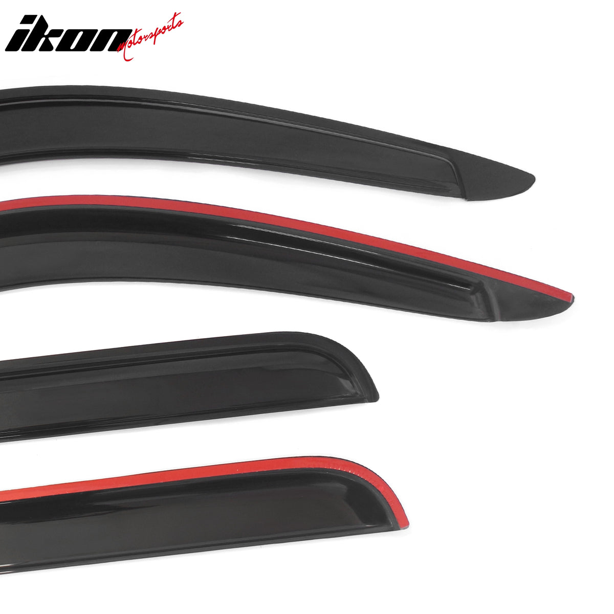 Fits 04-12 Chevy Colorado GMC Canyon Crew Cab 4PCS Window Visors Acrylic Tape-On