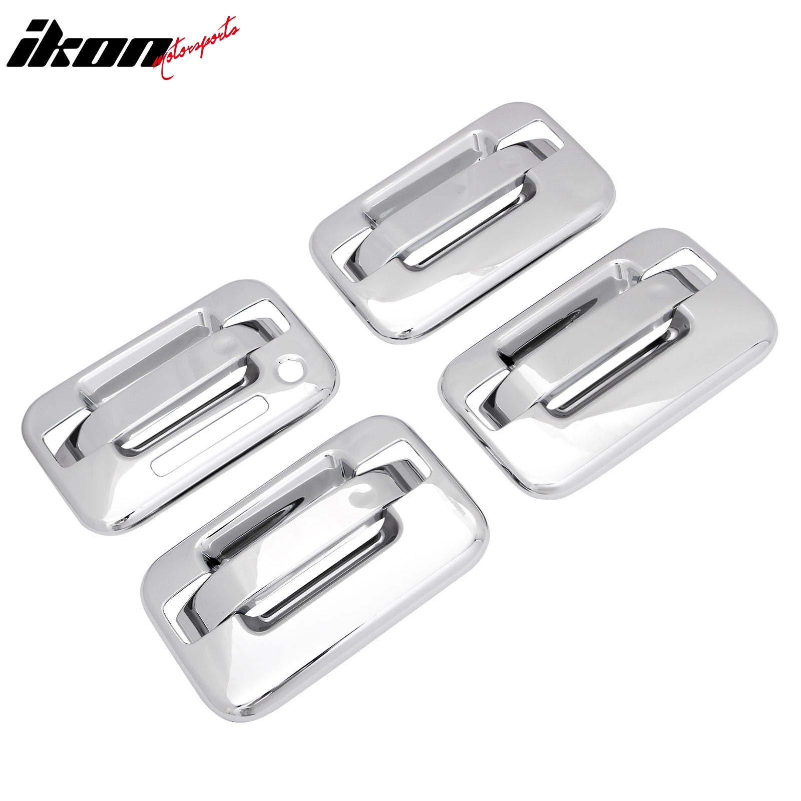 Fits 04-14 Ford F-150 Front Rear Door Handle Cover W/ 1-Keyhole + KeyPad Chrome