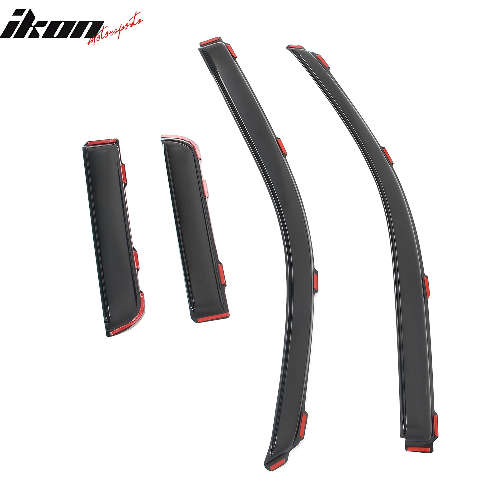 2004 - 2014 Ford F150 Extended Cab Window Visors In Channel Acrylic 4PCIkon Motorsports