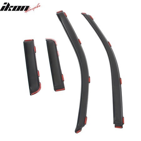 2004 - 2014 Ford F150 Extended Cab Window Visors In Channel Acrylic 4PCIkon Motorsports