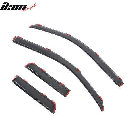 2004 - 2014 Ford F150 Extended Cab Window Visors In Channel Acrylic 4PCIkon Motorsports