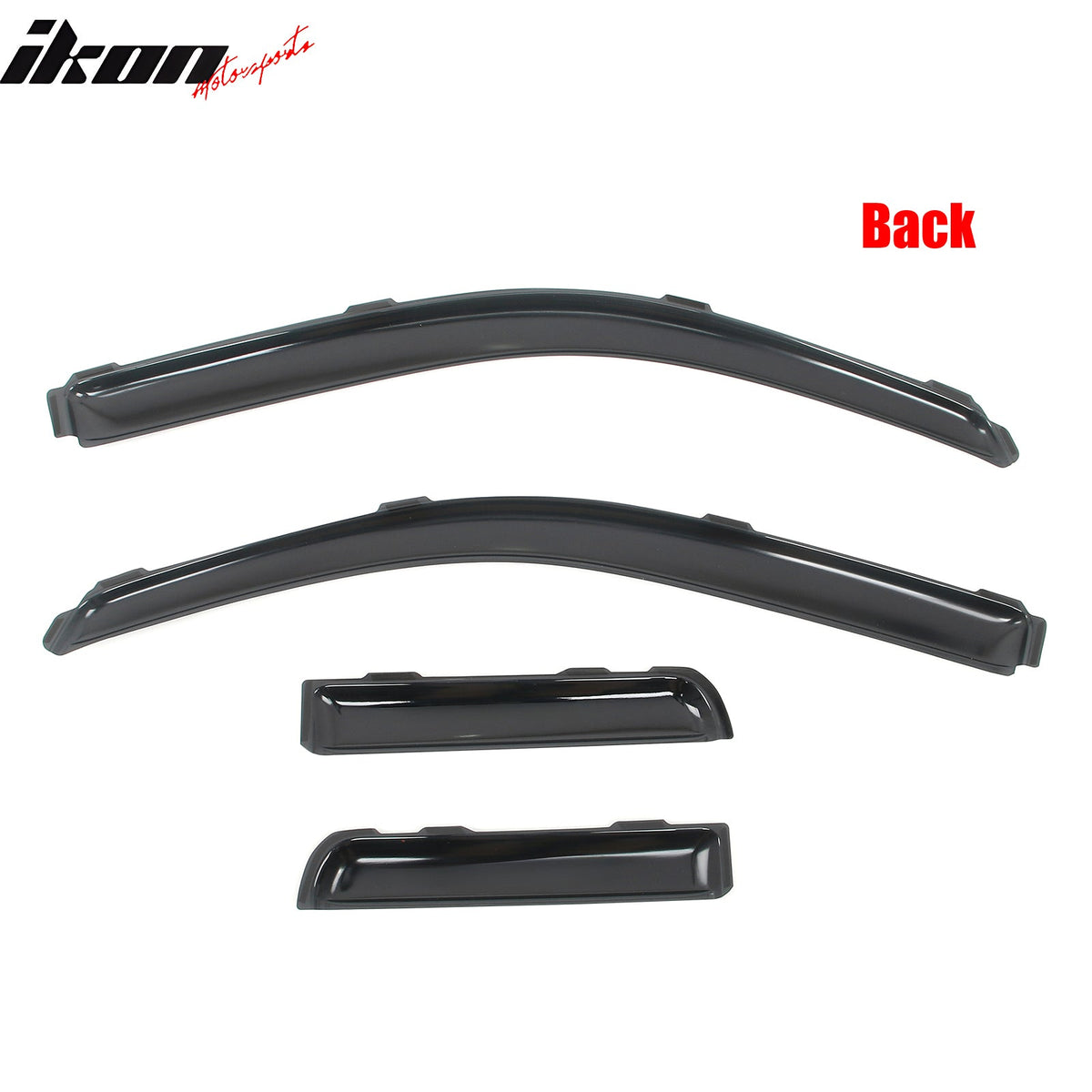 2004 - 2014 Ford F150 Extended Cab Window Visors In Channel Acrylic 4PCIkon Motorsports