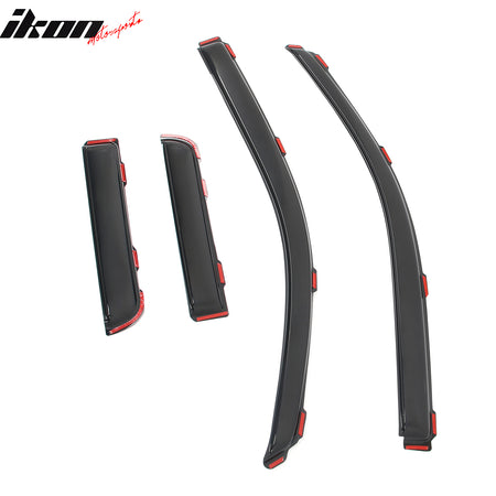 For 04-14 Ford F150 Extended Cab Window Visor Deflectors In Channel Acrylic Vent