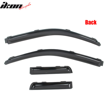 For 04-14 Ford F150 Extended Cab Window Visor Deflectors In Channel Acrylic Vent