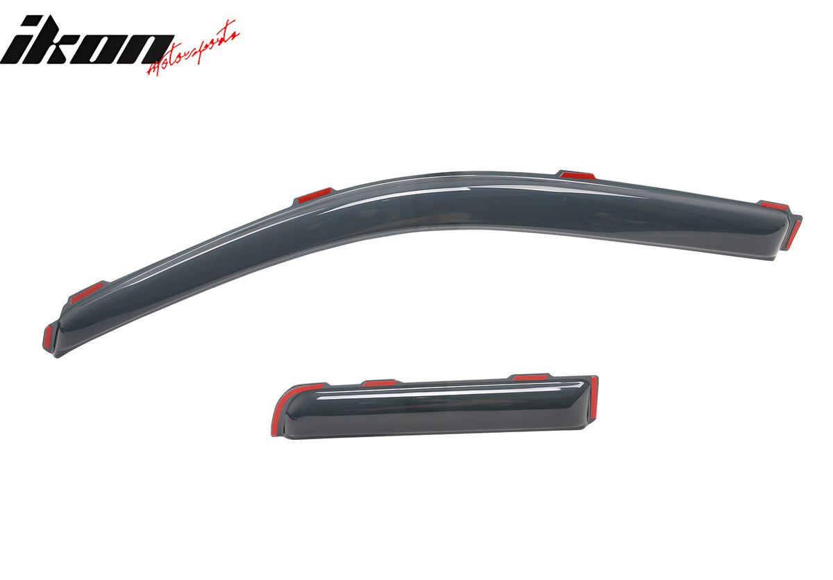 For 04-14 Ford F150 Extended Cab Window Visor Deflectors In Channel Acrylic Vent