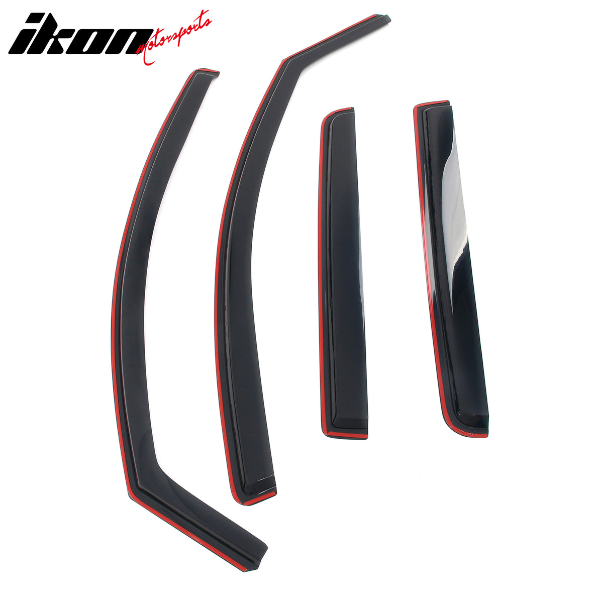 Fits 04-15 Nissan Titan Crew Cab In-Channel Side Window Deflector Rain Sun Shade