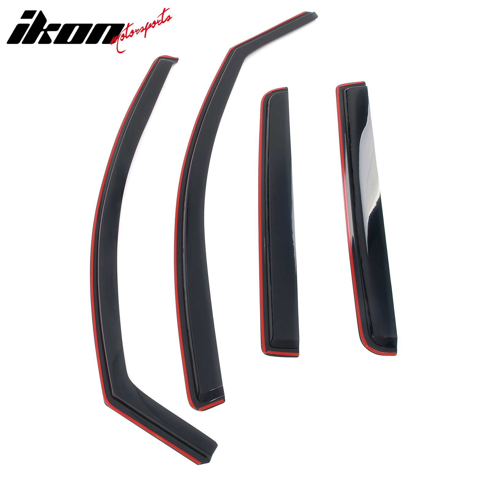 Fits 04-15 Nissan Titan Crew Cab In-Channel Side Window Deflector Rain Sun Shade