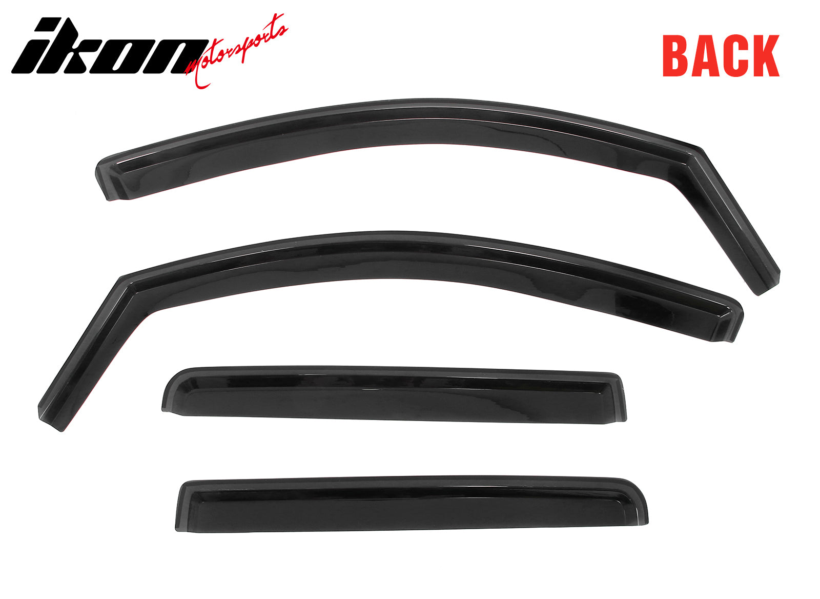 Fits 04-15 Nissan Titan Crew Cab In-Channel Side Window Deflector Rain Sun Shade