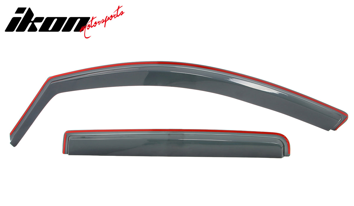 Fits 04-15 Nissan Titan Crew Cab In-Channel Side Window Deflector Rain Sun Shade